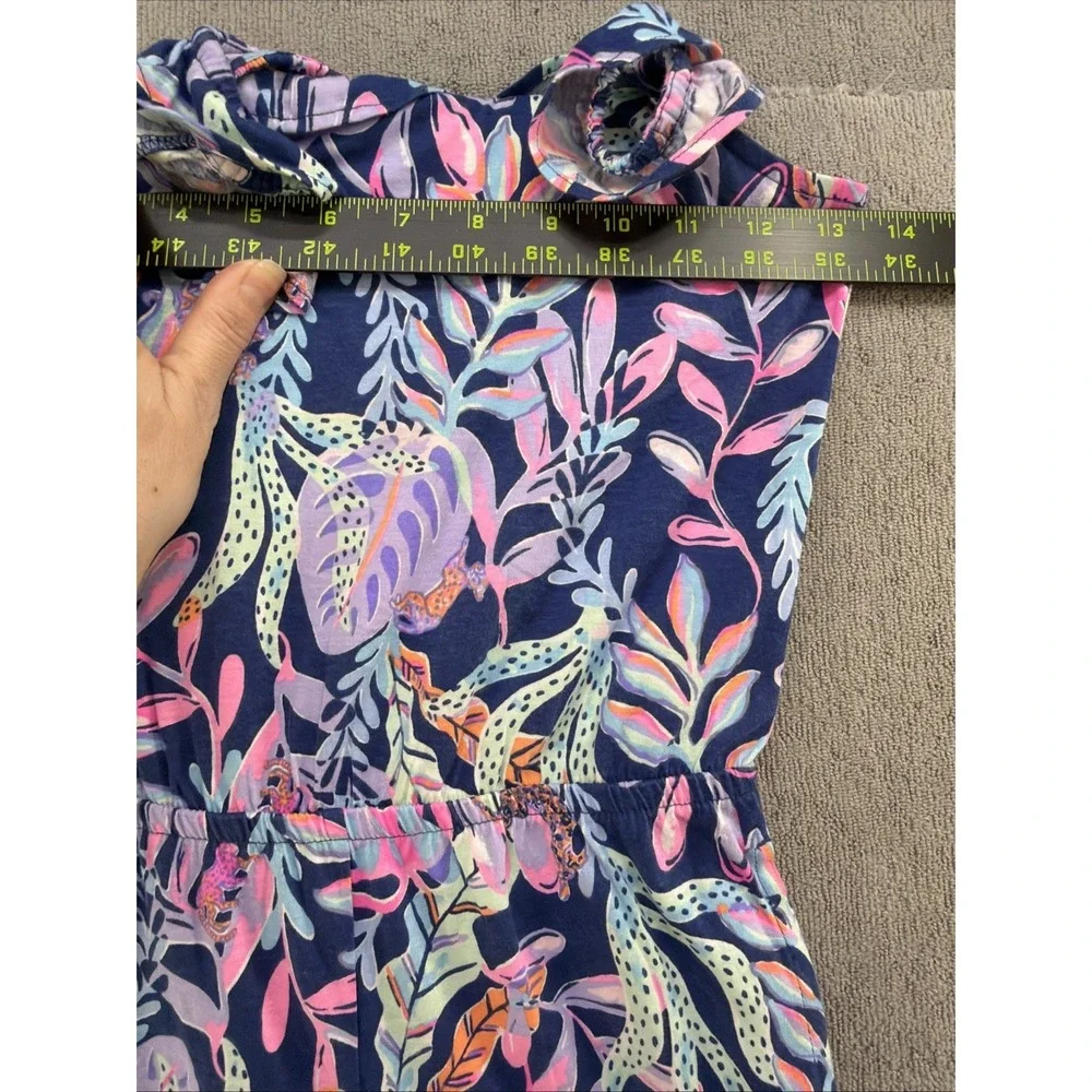 Lilly Pulitzer‎ Girls Romper Tropical Jungle Floral Resort One Piece Medium